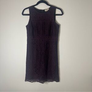 Loft petite purple lace mini dress size 4P